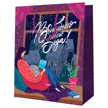 Пакет подарочный 26*32*12см MESHU 