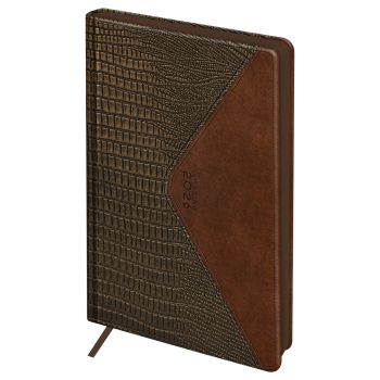 Ежедневник датированный 2026г., А5, 176л., твердый переплет, кожзам, BG 