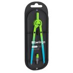 Готовальня Berlingo "Radiance", 2 предмета, циркуль 170мм, голубой/зеленый градиент, пластиковый футляр