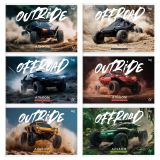 Альбом для рисования 16л., А5, на скрепке BG "Джипы"