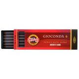 Сепия Koh-I-Noor "Gioconda", коричневая темная, стержень, 5,6мм, 6шт., пластик короб