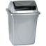 Корзина для бумаг СТАММ, 12л., цельная с вращающейся крышкой, серая